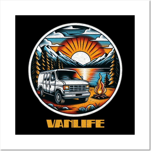 Summer Econoline Vanlife Wall Art by Tofuvanman